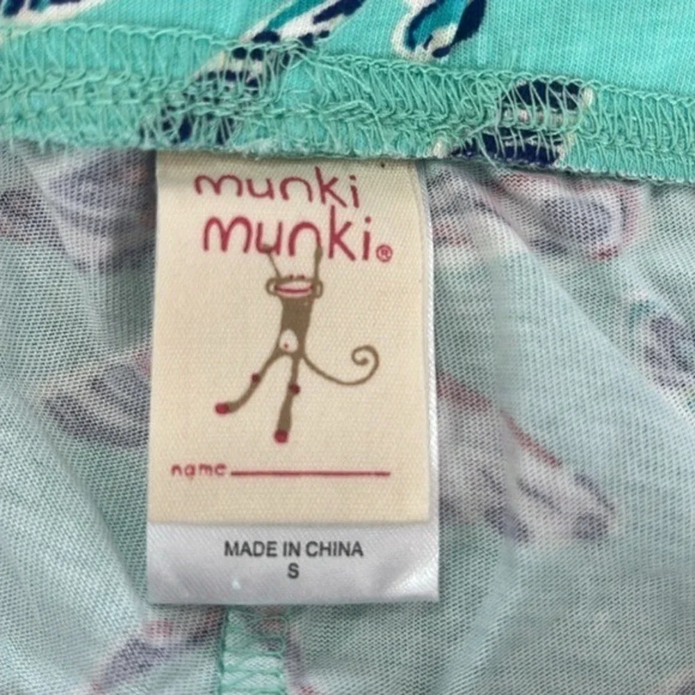 Munki Munki Pajama Shorts Women's S Dragonfly Bamboo Cotton Lounge